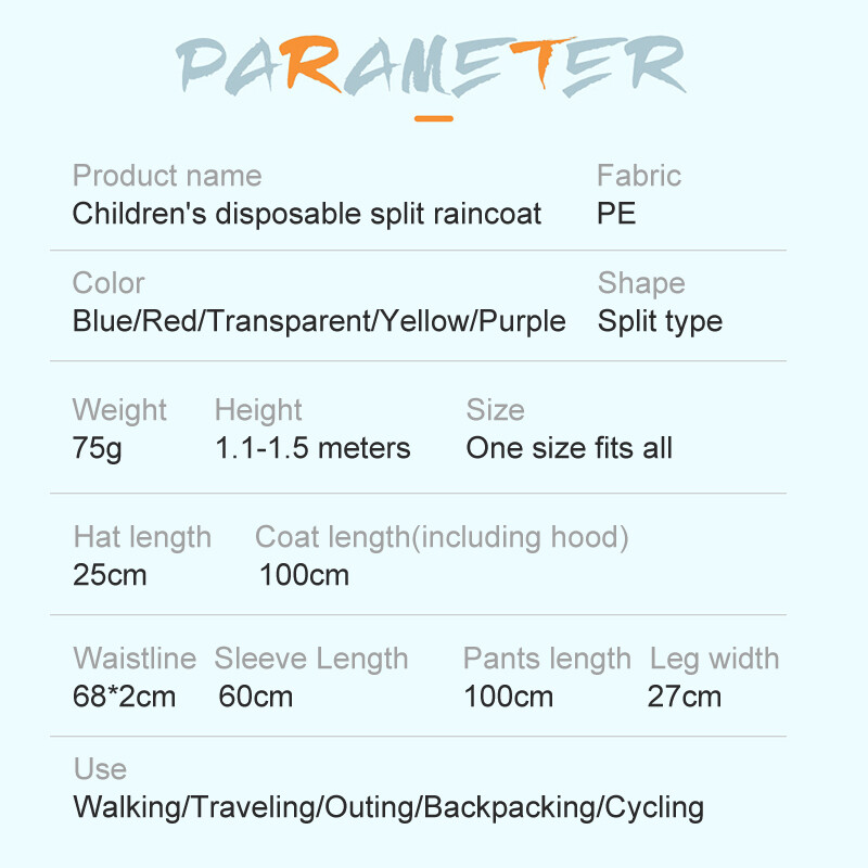 Pelernă de ploaie de unică folosință pentru copii Drumeții în aer liber Rafting Alpinism Proiecte de apă cu poncho de ploaie de unică folosință