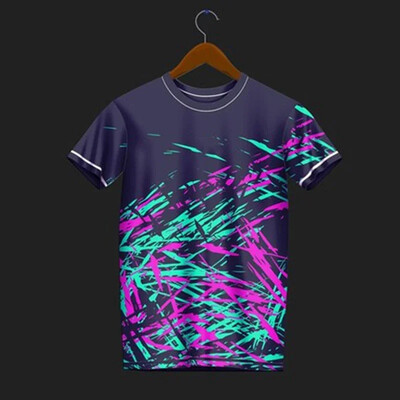 Αθλητικά μπλουζάκια Καλοκαιρινή ανδρική ριγέ στάμπα μπάντμιντον Επιτραπέζιο τένις τρέξιμο Διαγωνισμός γυμναστικής Προπόνηση Ρούχα γυμναστικής Ανδρικά