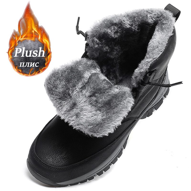 New Men Winter Snow Boots Για Αδιάβροχα Δερμάτινα Αθλητικά Παπούτσια Super Warm Ανδρικές Μπότες Υπαίθριες Ανδρικές Μπότες Πεζοπορίας Εργασία Παπούτσια Μέγεθος 39-48