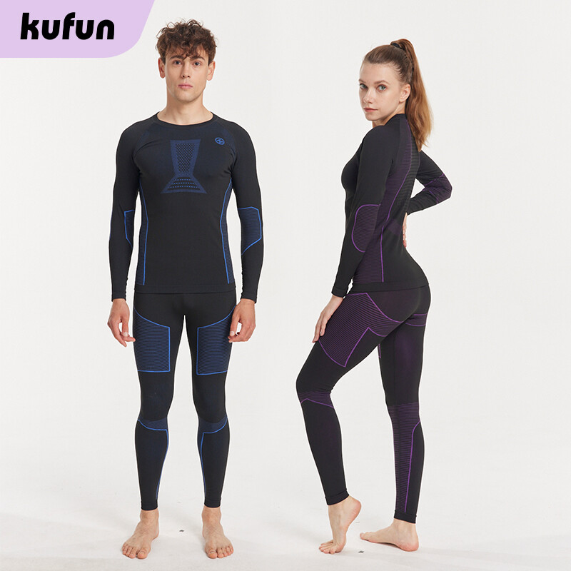 KUFUN Ski Base Layer Skateboard Thermal Apakšveļas Komplekts Apģērbs Mīksts Sieviešu Vīrietis Ziemas Silts Ātri žūstoša Apakšveļa Sviedru uzsūkšana