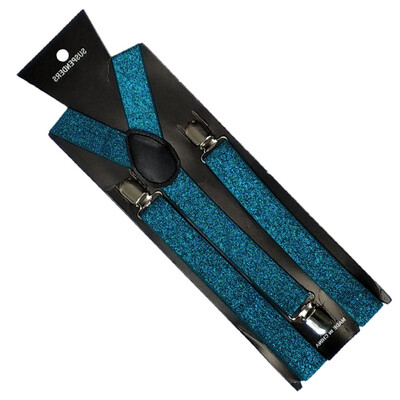 HUOBAO Fashion 2,5 cm széles, egyszínű, villódzó csíptetős merevítők, rugalmas Y-hátú nadrágtartók férfiaknak női 3 csíptetős nadrágtartó