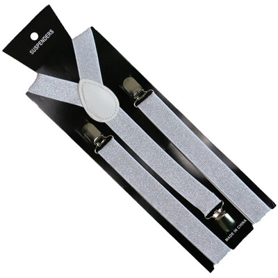 HUOBAO Fashion 2,5 cm széles, egyszínű, villódzó csíptetős merevítők, rugalmas Y-hátú nadrágtartók férfiaknak női 3 csíptetős nadrágtartó