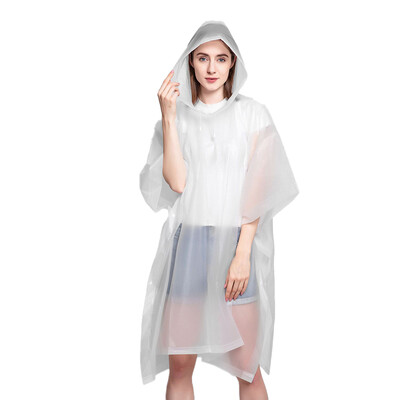 Многократна употреба Жени Мъже Преносим дъждобран Костюм Облекло Дъждобран Пончо Наметало Суичър Дъждобран За Колоездене Риболов Туристически лагер с качулка