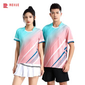 Μπλουζάκι μπάντμιντον Ανδρική και γυναικεία κοντομάνικη φανέλα τένις πινγκ πονγκ Σειρά 3D τυπωμένη στολή ομάδας προσαρμοσμένου λογότυπου για παιδιά