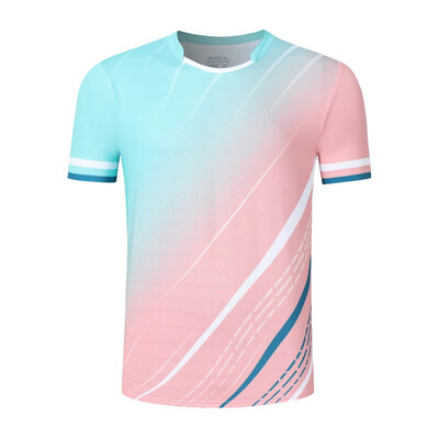 Μπλουζάκι μπάντμιντον Ανδρική και γυναικεία κοντομάνικη φανέλα τένις πινγκ πονγκ Σειρά 3D τυπωμένη στολή ομάδας προσαρμοσμένου λογότυπου για παιδιά