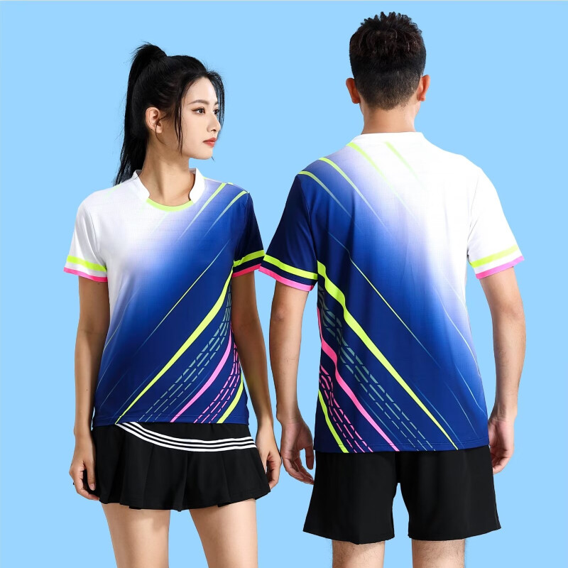 Μπλουζάκι μπάντμιντον Ανδρική και γυναικεία κοντομάνικη φανέλα τένις πινγκ πονγκ Σειρά 3D τυπωμένη στολή ομάδας προσαρμοσμένου λογότυπου για παιδιά