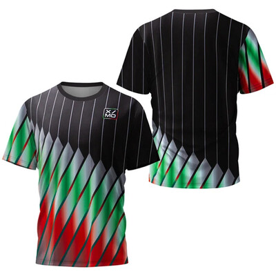 Gradienta raksts Vīriešu galda tenisa T-krekls Jauns Vīriešu Vasaras Tenisa Badmintona T-krekls Tops Galda tenisa kluba Quick Dry Īsām piedurknēm