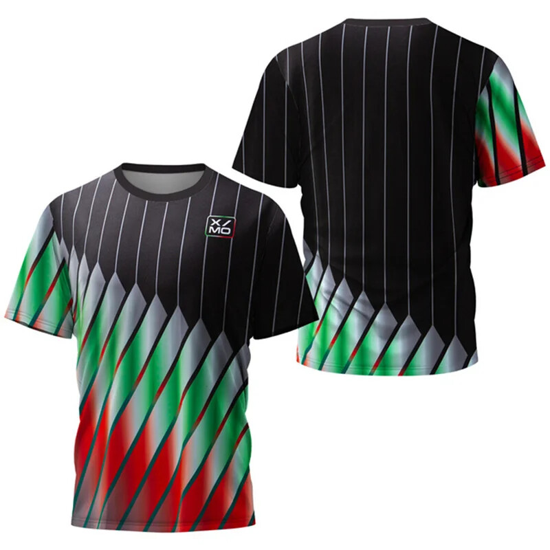 Gradienta raksts Vīriešu galda tenisa T-krekls Jauns Vīriešu Vasaras Tenisa Badmintona T-krekls Tops Galda tenisa kluba Quick Dry Īsām piedurknēm