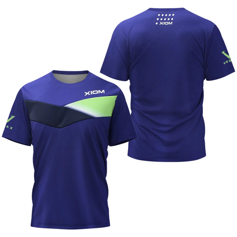 Gradienta raksts Vīriešu galda tenisa T-krekls Jauns Vīriešu Vasaras Tenisa Badmintona T-krekls Tops Galda tenisa kluba Quick Dry Īsām piedurknēm