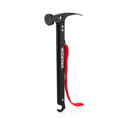 Widesea Къмпинг чук от неръждаема стомана мед външна палатка Peg Stake Mallet с Stake Puller Grond Nail Алпинизъм Туризъм