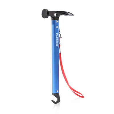 PACOONE Εργαλείο επιβίωσης εξωτερικού χώρου Camping Πολυλειτουργικό σφυρί τσέπης πολλαπλών εργαλείων Γάντζος από κράμα αλουμινίου Σωτικό σφυρί Νέο