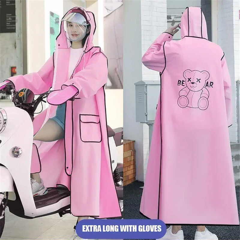 EVA kapuutsiga vihmamantel täiskasvanutele, pikk, paks naiste meestele, veekindel vihmamantel välikämpingu pontšojope, reisimine, kalapüügi vihmariided