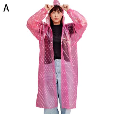 Outdoor Crystal Fashion pikk kombinesoon täpiline vihmamantel meestele, naistele, pikk, paks õues teekorjamise vihmamantel