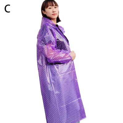 Outdoor Crystal Fashion pikk kombinesoon täpiline vihmamantel meestele, naistele, pikk, paks õues teekorjamise vihmamantel