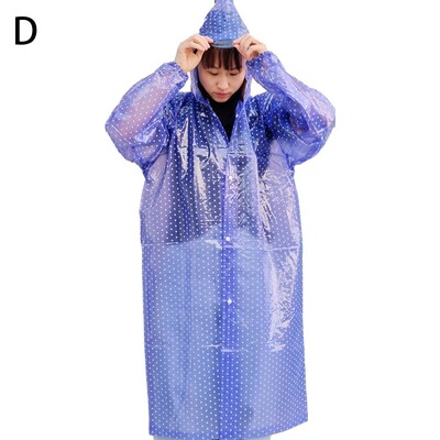 Outdoor Crystal Fashion pikk kombinesoon täpiline vihmamantel meestele, naistele, pikk, paks õues teekorjamise vihmamantel