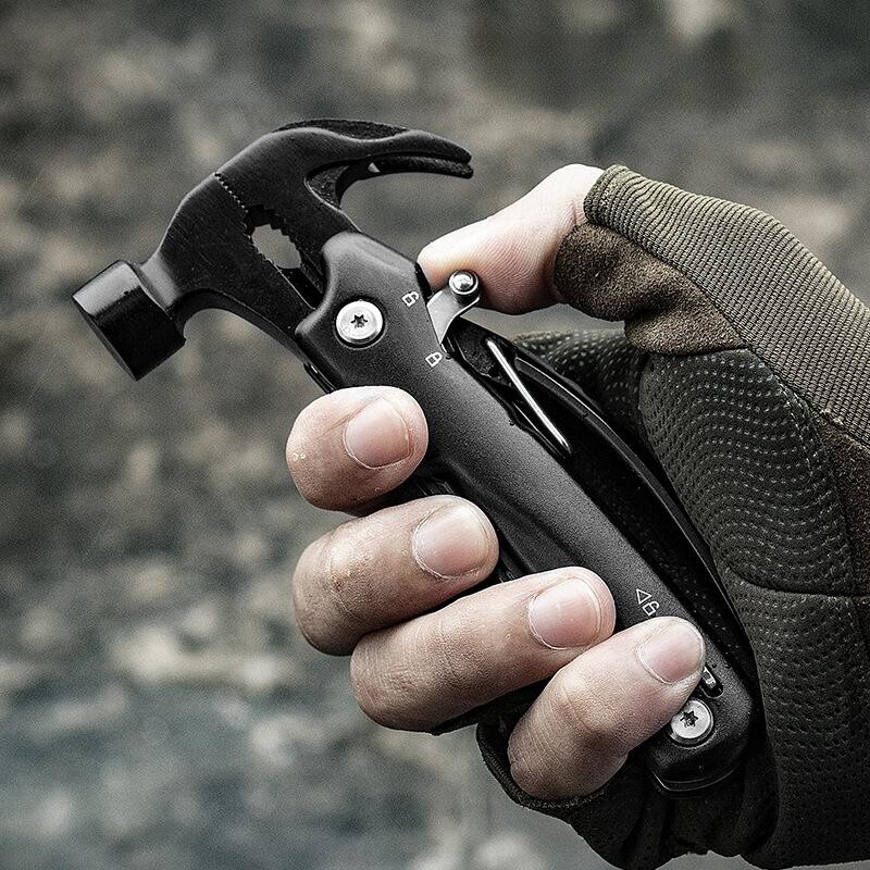 14 vienā daudzfunkcionāls āmurs, pārnēsājams izdzīvošanas daudzfunkciju rīks ar āmuru, kempinga piederumi izdzīvošanas piederumi