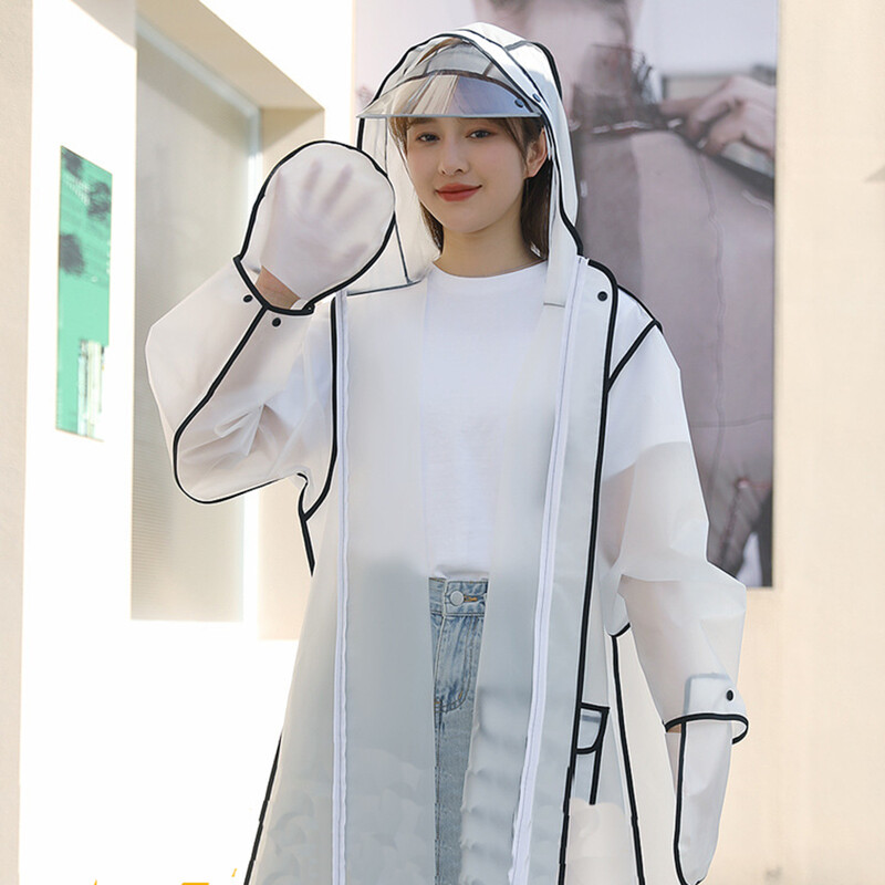 Storas EVA suaugusiems ilgas lietpaltis su gobtuvu vyrams Moterų neperšlampamas lietaus paltas Lauko pončo striukė Kelionėms, žvejybai, lietaus drabužiams