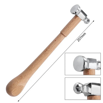 Golyós kalapács fa fogantyúval, nagy teherbírású fémmegmunkáló kalapács háztartási műhely fémalakító javító szegecshez