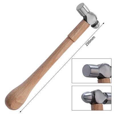 Golyós kalapács fa fogantyúval, nagy teherbírású fémmegmunkáló kalapács háztartási műhely fémalakító javító szegecshez