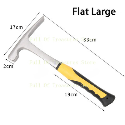 Mini ciocan cu gheare Ciocan geologic profesional Instrument multifuncțional Vârf ascuțit Mâner din cauciuc Ciocan de dulgher