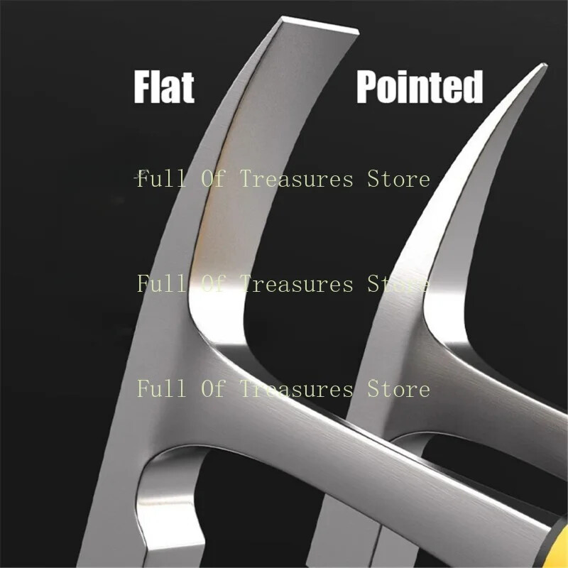 Mini ciocan cu gheare Ciocan geologic profesional Instrument multifuncțional Vârf ascuțit Mâner din cauciuc Ciocan de dulgher