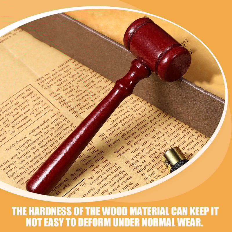 2 db bírói kalapács kalapács fa mini divat kellékek kalapácsok gyermek aukciós kiárusítás tömör