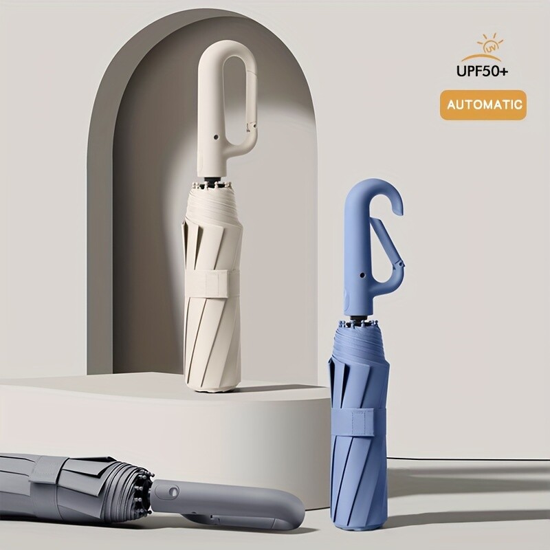 30 bones, vēja necaurlaidīgs, spēcīgs, 105 cm pastiprināts, automātiski salokāms lietussargs vīriešiem, liela sprādzes rokturis, vēja un ūdens izturīgs