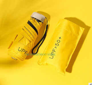 Πτυσσόμενη ομπρέλα ταξιδιού 8 πλευρών Μίνι συμπαγής ομπρέλα βροχής τσέπης αντιανεμική ομπρέλα βροχής με κάψουλα για καθημερινή ζωή UPF 50