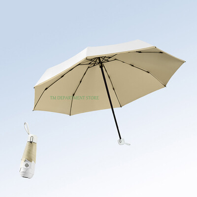 Πτυσσόμενη ομπρέλα ταξιδιού 8 πλευρών Μίνι συμπαγής ομπρέλα βροχής τσέπης αντιανεμική ομπρέλα βροχής με κάψουλα για καθημερινή ζωή UPF 50