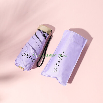 Πτυσσόμενη ομπρέλα ταξιδιού 8 πλευρών Μίνι συμπαγής ομπρέλα βροχής τσέπης αντιανεμική ομπρέλα βροχής με κάψουλα για καθημερινή ζωή UPF 50