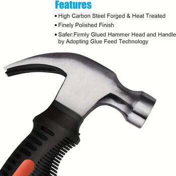 1 τμχ, Magnetic Claw Hammer - Convenient Camping and Rough Hammer Tool for Nails