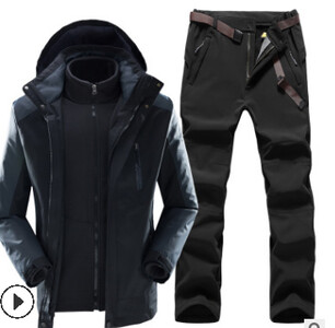 Lauko kostiumas „Trys viename“ Šiltas, atsparus vėjui ir vandeniui atsparus pavasarinis kelioninis slidinėjimo kostiumas snieglenčių sportui