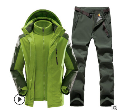 Lauko kostiumas „Trys viename“ Šiltas, atsparus vėjui ir vandeniui atsparus pavasarinis kelioninis slidinėjimo kostiumas snieglenčių sportui