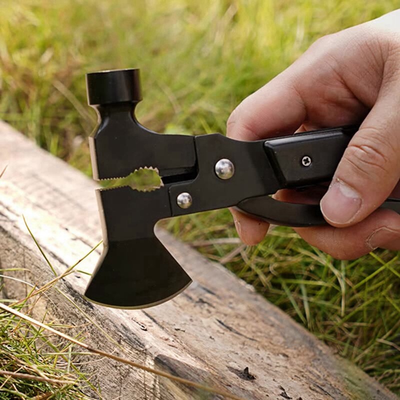 Daugiafunkcis kirvis Hammer Nešiojamos replės Plaktukas Sulankstomas šlifuotas nagų plaktukas Išdaužto lango plaktukas Automobilio gelbėjimo įrankis