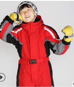 Žieminis vientisas vilnos vandeniui atsparus vaikiškas slidinėjimo kostiumas mergaitėms berniukams šiltas kombinezonas sniego rinkiniai terminiai nuo vėjo apsaugantys lauko snieglenčių kostiumai