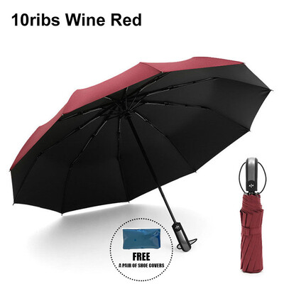 Umbrelă mare cu oase duble de 16K pentru bărbați, femei, umbrele rezistente la vânt, pliante automată, umbrelă de ploaie de lux puternică, UV Business