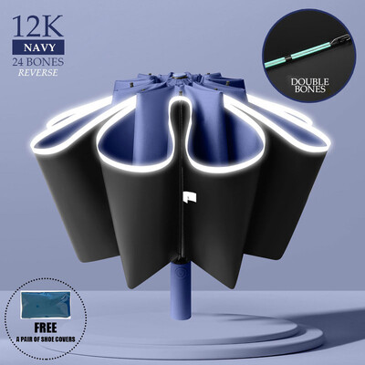 Umbrelă mare cu oase duble de 16K pentru bărbați, femei, umbrele rezistente la vânt, pliante automată, umbrelă de ploaie de lux puternică, UV Business