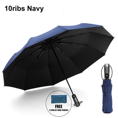Umbrelă mare cu oase duble de 16K pentru bărbați, femei, umbrele rezistente la vânt, pliante automată, umbrelă de ploaie de lux puternică, UV Business
