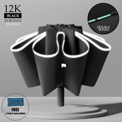 Umbrelă mare cu oase duble de 16K pentru bărbați, femei, umbrele rezistente la vânt, pliante automată, umbrelă de ploaie de lux puternică, UV Business