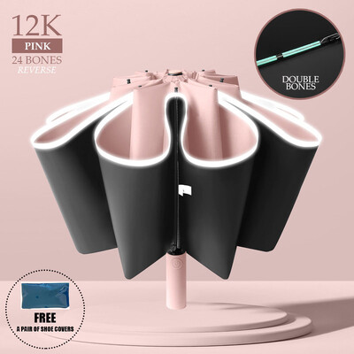 Umbrelă mare cu oase duble de 16K pentru bărbați, femei, umbrele rezistente la vânt, pliante automată, umbrelă de ploaie de lux puternică, UV Business