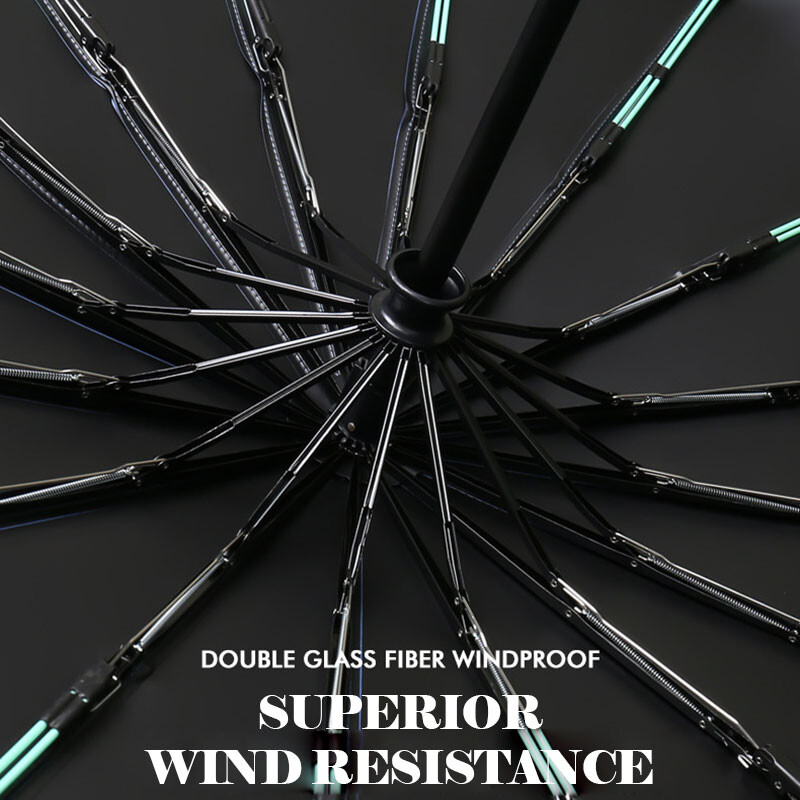 16K Double Bones Liels lietussargs vīriešiem Sieviešu vēja necaurlaidīgi lietussargi Automātiski salokāmi Spēcīgi Luksusa Saules Lietus Lietussargs UV Bizness