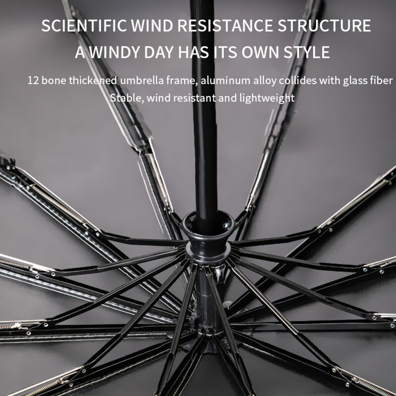 Xiaomi 24 Bone pilnībā automātisks dubulto kaulu salokāms lietussargs saules UV aizsardzībai pret lietus izturību un stipru vēja izturību