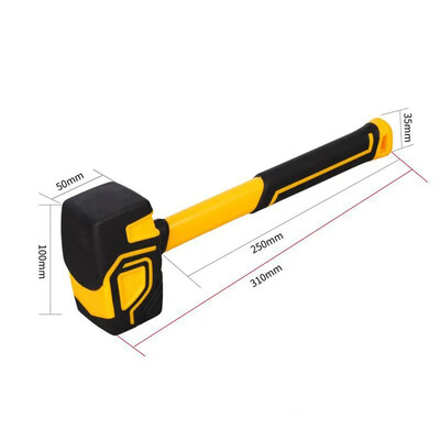 Daudzfunkcionāls gumijas āmurs keramikas flīzes mīkstas gumijas vītņu ādas āmurs profesionāliem celtniekiem rokas instrumenti