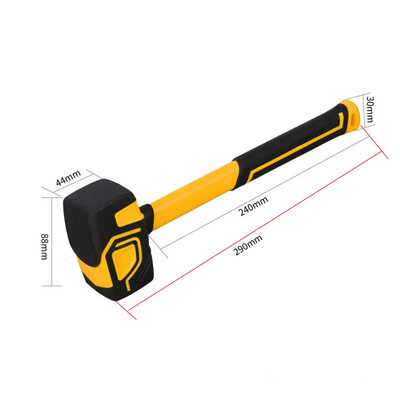 Daudzfunkcionāls gumijas āmurs keramikas flīzes mīkstas gumijas vītņu ādas āmurs profesionāliem celtniekiem rokas instrumenti