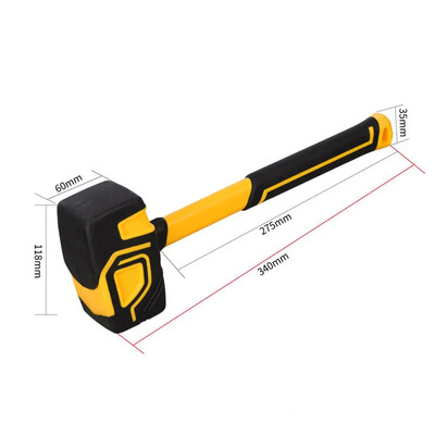 Daudzfunkcionāls gumijas āmurs keramikas flīzes mīkstas gumijas vītņu ādas āmurs profesionāliem celtniekiem rokas instrumenti