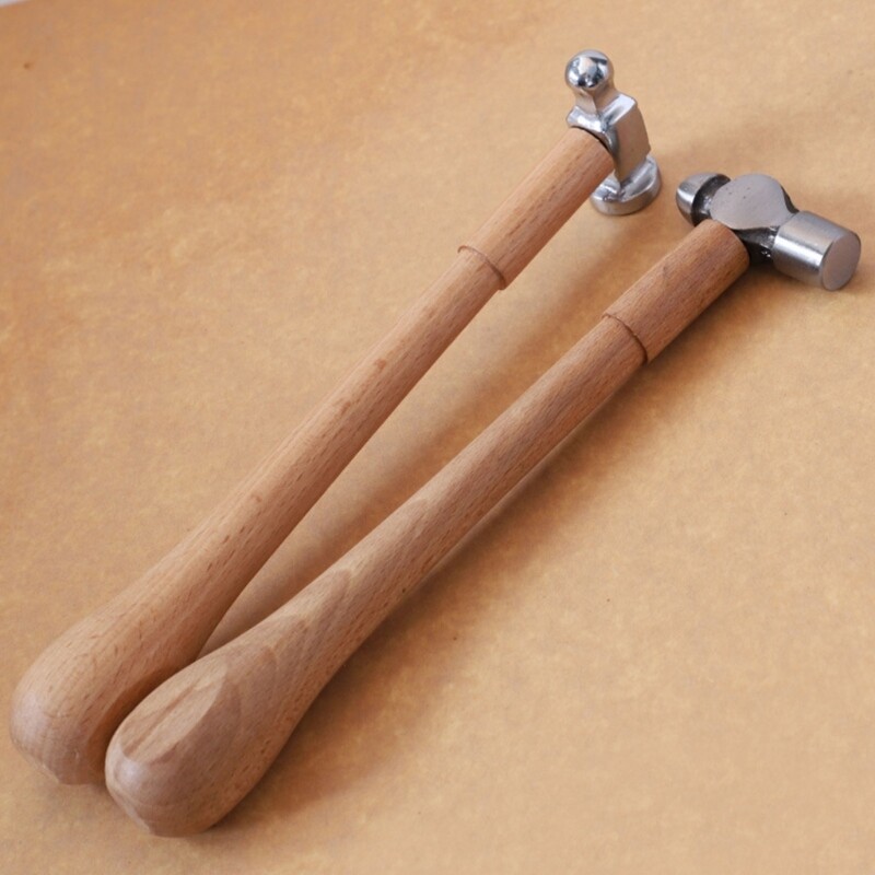 Ciocan cu bile cu mâner din lemn Ciocan de prelucrare a metalelor de rezistență pentru atelier de uz casnic Nit de reparare pentru formarea metalelor