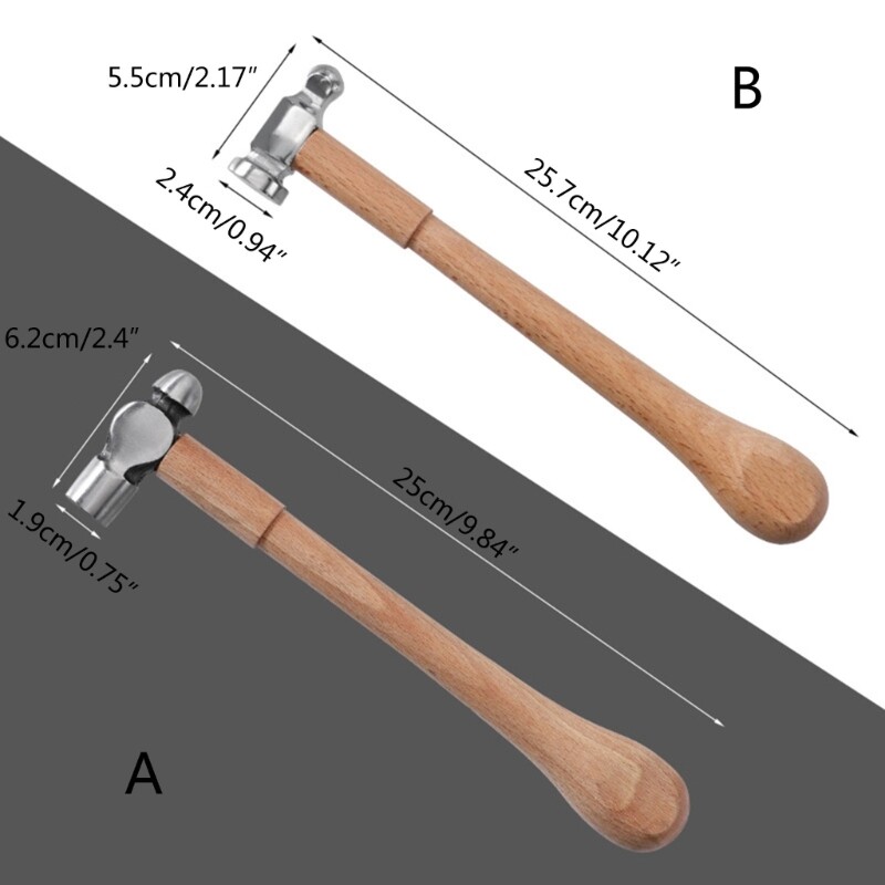 Ciocan cu bile cu mâner din lemn Ciocan de prelucrare a metalelor de rezistență pentru atelier de uz casnic Nit de reparare pentru formarea metalelor