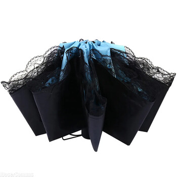 Paraguas Manual for Woman Rain and Sun Gift New Butterfly Lace UV Umbrella