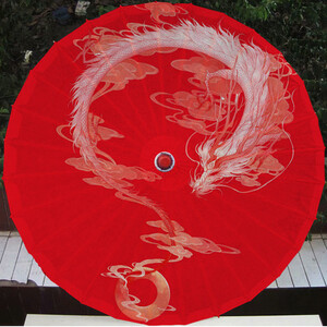 82 εκ. Κόκκινο λουλούδι Αρχαία ομπρέλα λαδιού αδιάβροχη κινέζικη γαμήλια Cheongsam Paraguas Guarda Chuva Şemsiye Japan Sombrilla