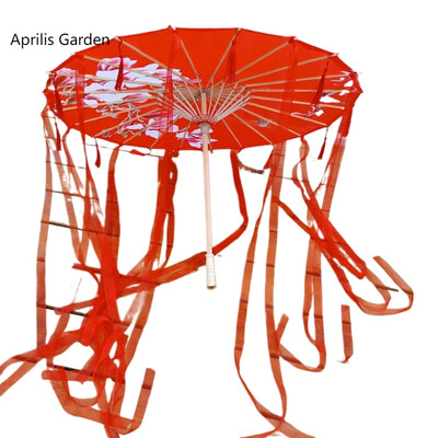 82 εκ. Κόκκινο λουλούδι Αρχαία ομπρέλα λαδιού αδιάβροχη κινέζικη γαμήλια Cheongsam Paraguas Guarda Chuva Şemsiye Japan Sombrilla